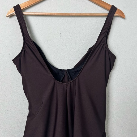 Miraclesuit Women's Swimsuit Brown One Piece Ruched Style #63663 Size 14 - Picture 7 of 15